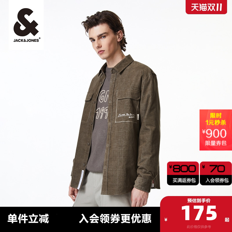 杰克琼斯翻领长袖冬季上衣