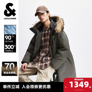 型抽绳连帽字母刺绣时尚 羽绒服宽松版 百搭潮流 男装 杰克琼斯秋冬季