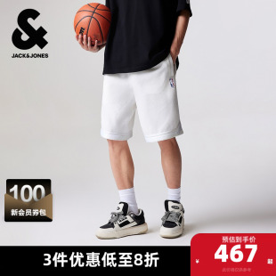 子五分裤 杰克琼斯奥特莱斯男装 NBA联名宽松运动风短裤 新款 夏季