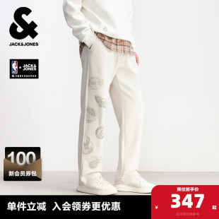 裤 杰克琼斯男装 NBA球队图案印花刺绣贴布休闲长裤 卫裤 子 春季