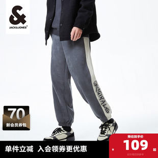 舒适宽松字母胶印抽绳松紧束脚裤 杰克琼斯男装 新款 子春季 裤