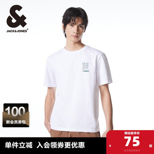 情侣短袖 杰克琼斯夏季 T恤清仓 T恤纯棉透气凉爽男装 短袖