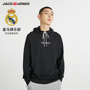 90元包邮  JackJones杰克琼斯皇马足球俱乐部授权夏季男士卫衣上衣218302514