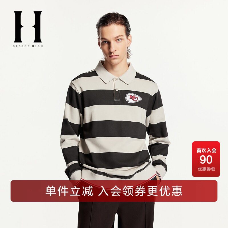 SEASONHIGH酋长队条纹长袖卫衣
