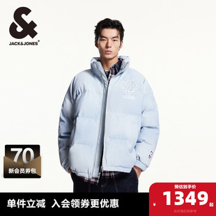 饰棉服男装 NBA联名灰熊队贴布图案装 新款 杰克琼斯夹克外套春季