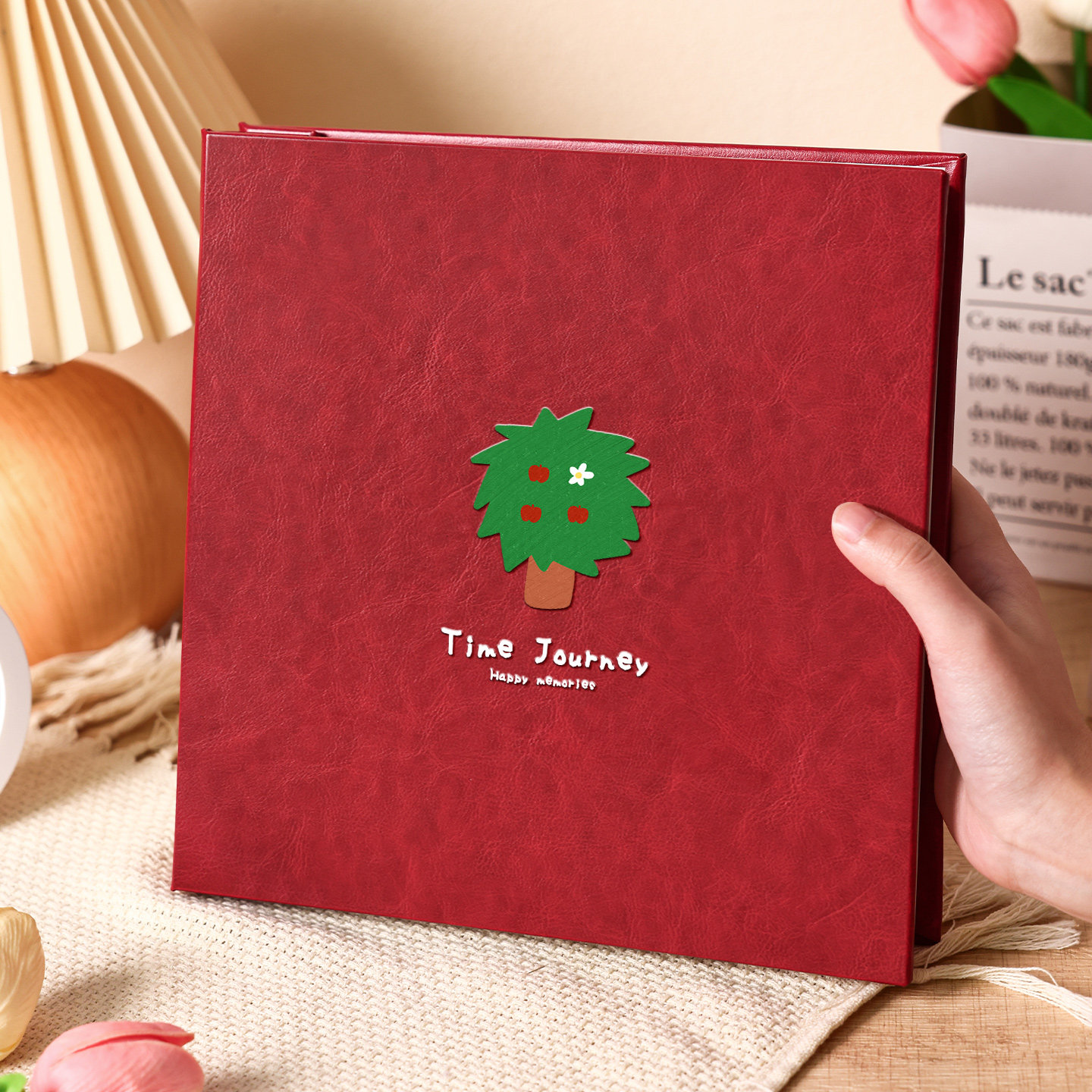 皮质覆膜相册本大容量情侣恋爱纪念册自粘式影集拍立得相簿收纳册