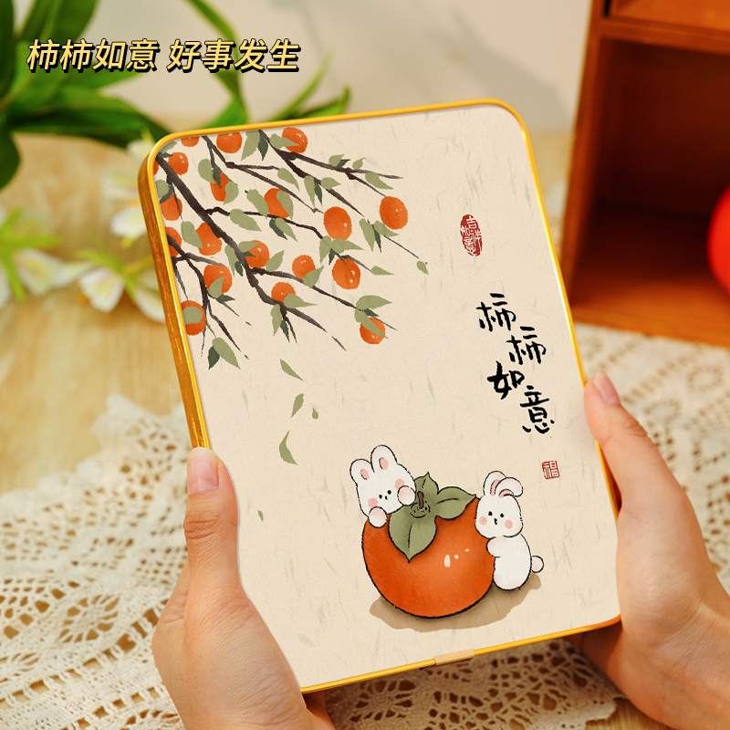 柿柿如意字画家居装饰摆件