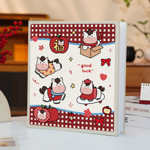 可爱小马插页式收纳册相册本