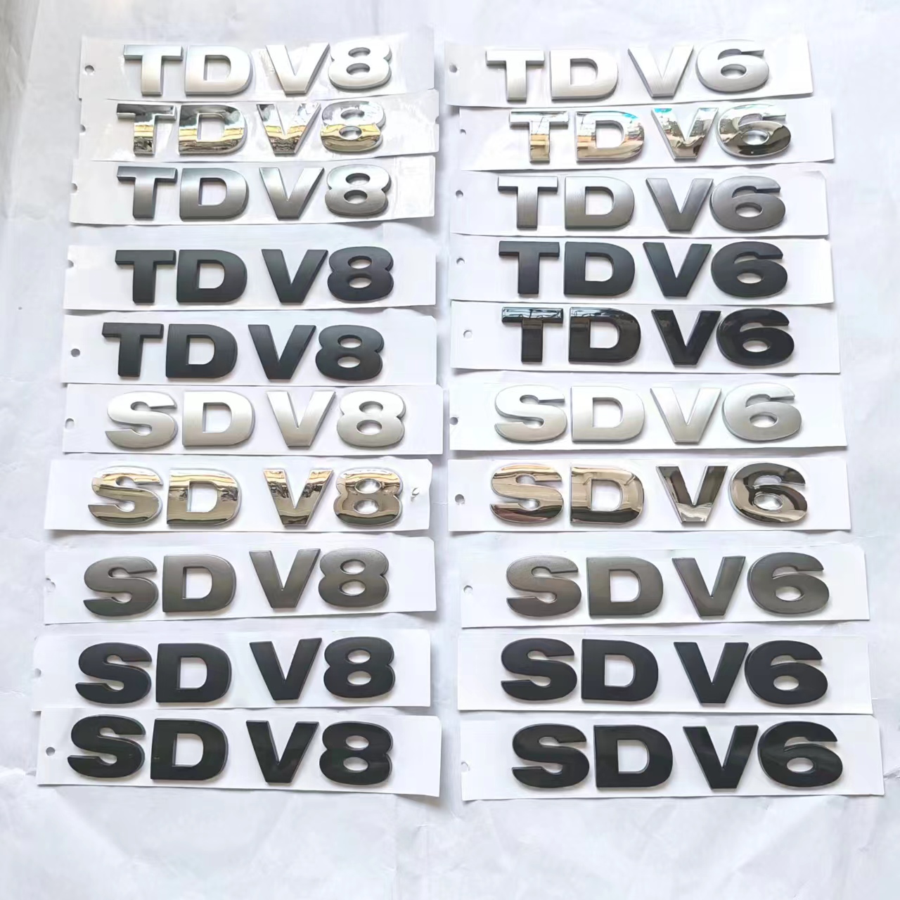 适用于路虎揽胜车标TDV8  TDV6 SDV8 SDV6字标改装柴油版后尾标贴