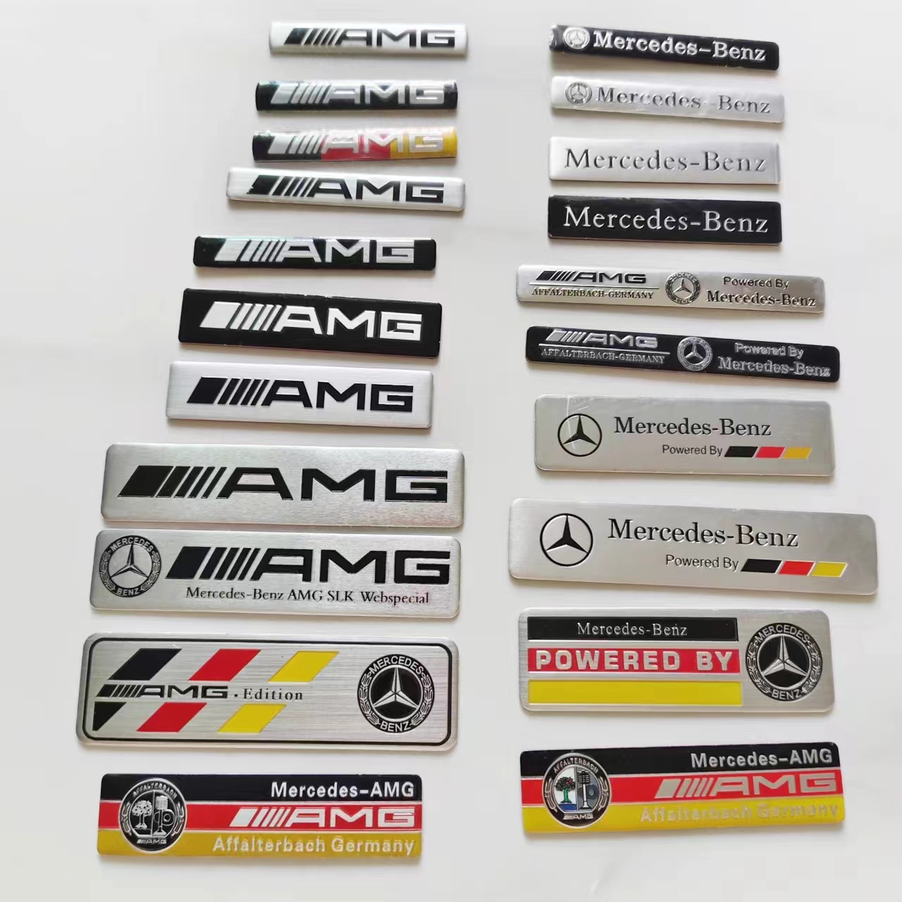 适用于奔驰改装车贴新C级E级 GLC260 GLA CLA级AMG贴标个性装饰贴