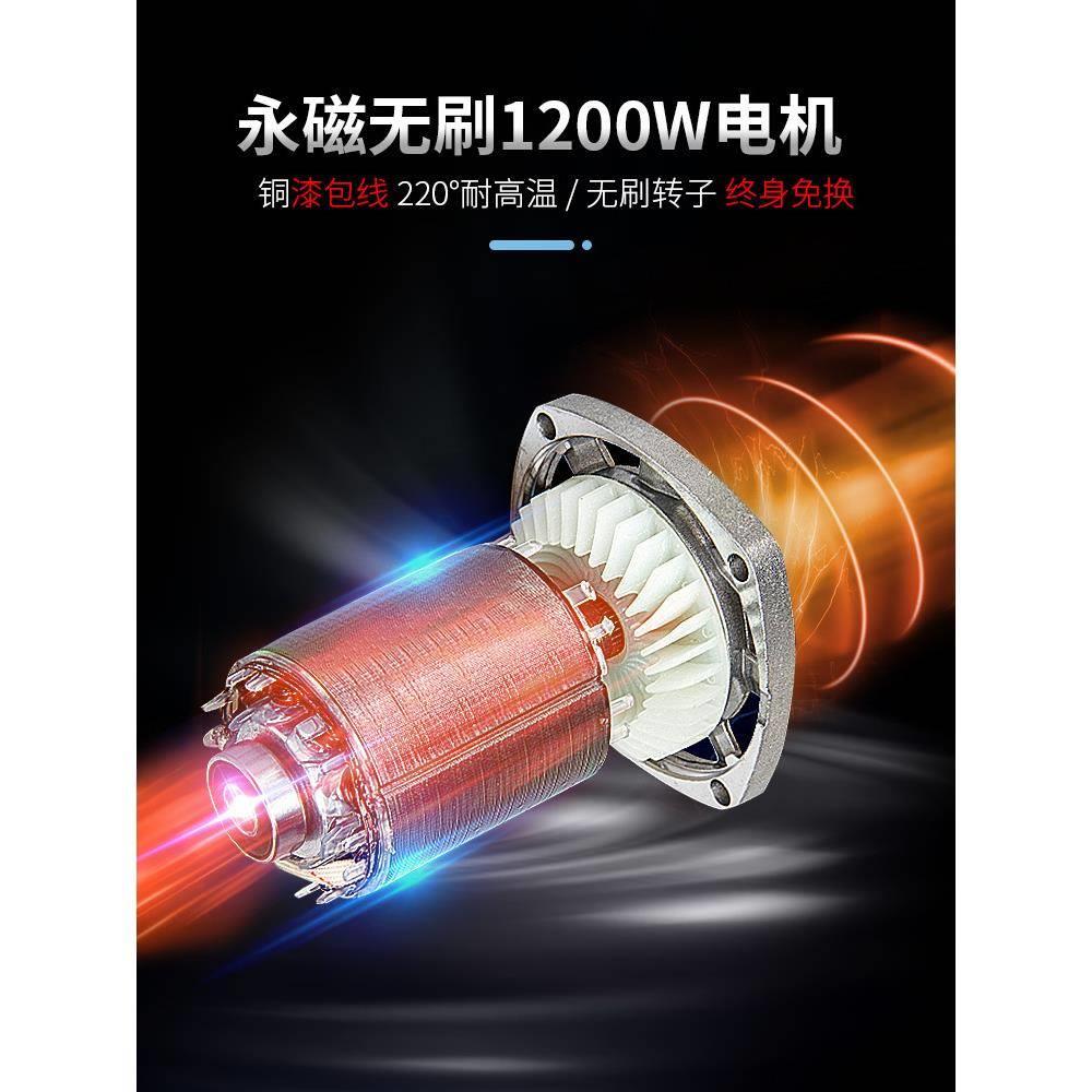 无刷角磨机调速多功能220v大功率1200W静音手磨机工业打磨切割机