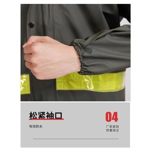 针织布雨衣加长加厚防暴雨风衣户外骑行劳保物业工地雨衣加厚耐磨