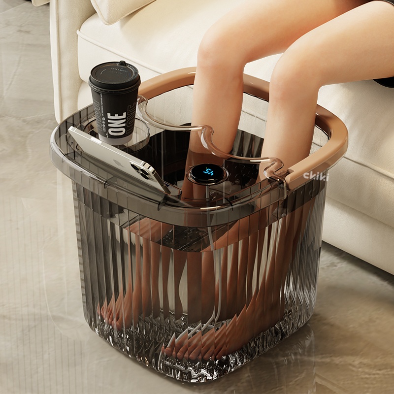 泡脚桶家用第一名带盖按摩显温度