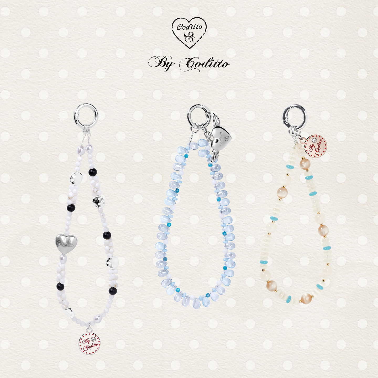 coditto雾海遗珠原创自制适用苹果/华为保护套手机链条装饰少