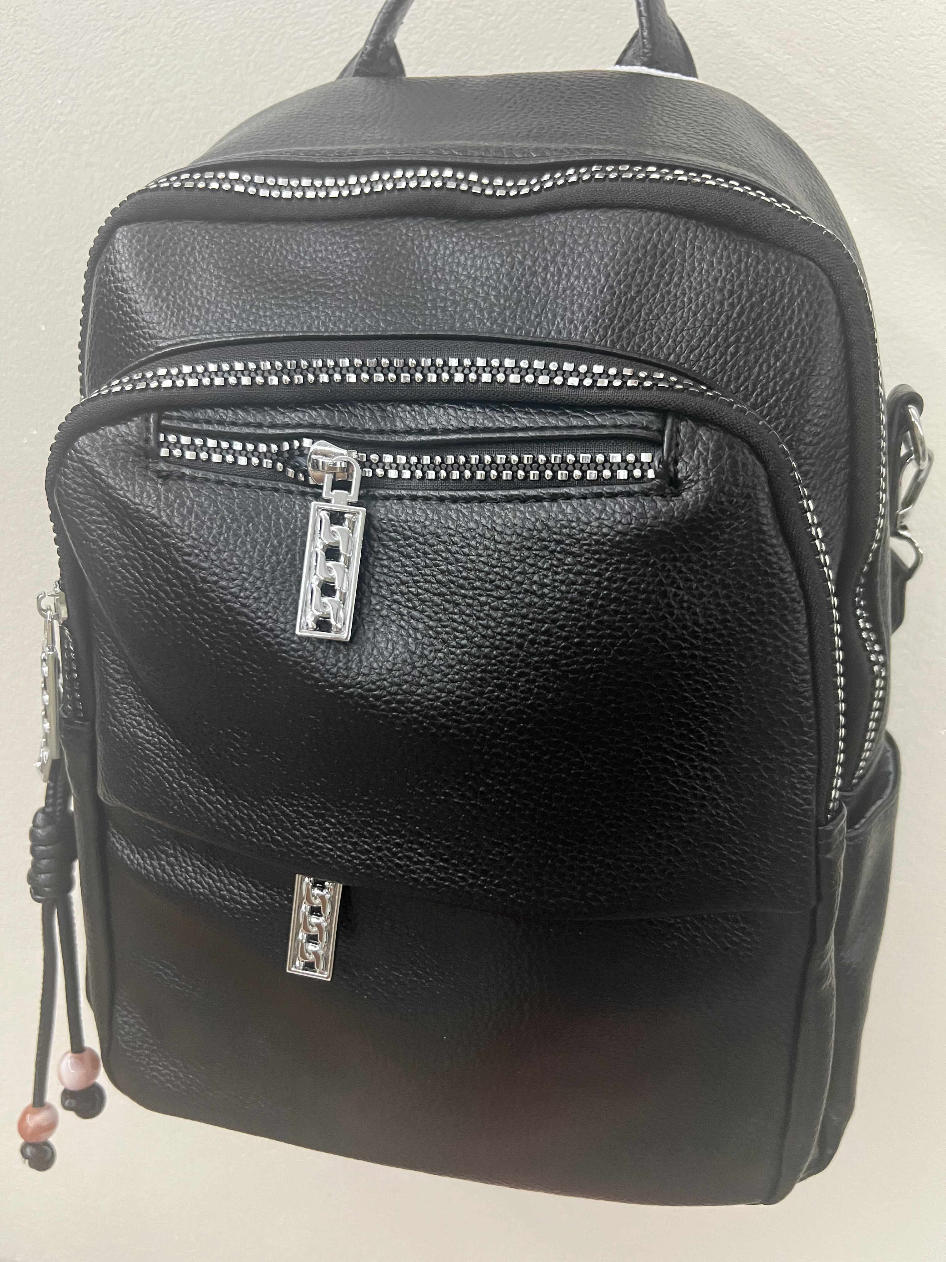 高品质牛皮双肩包韩版百搭休闲出差旅行可单肩双肩背包