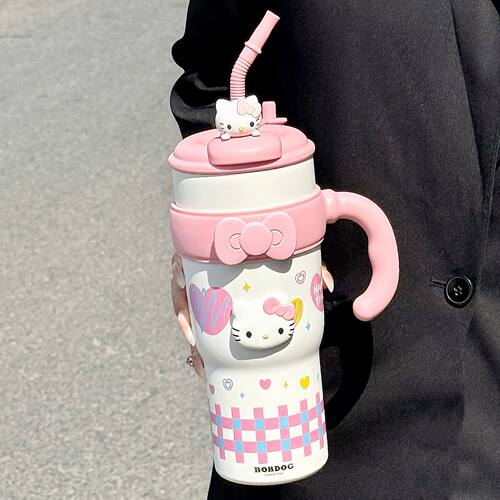 kitty可爱保温杯女高颜值冰霸杯