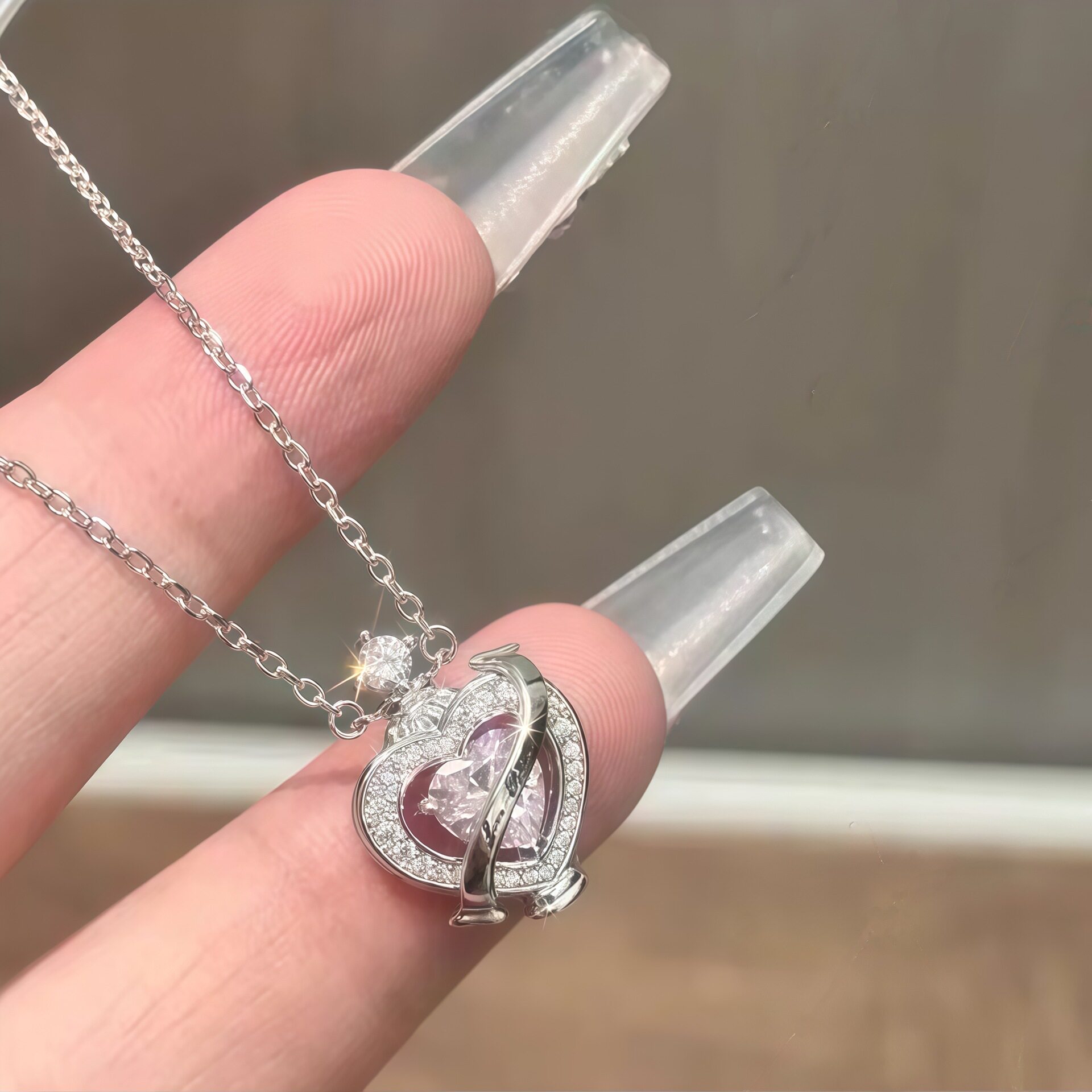 S999足银爱情魔药项链轻奢设计百搭高级感纯银锁骨链情人节送女友