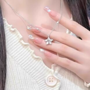 S999足银织女星项链轻奢时尚新款设计感百搭纯银锁骨链送女友礼物