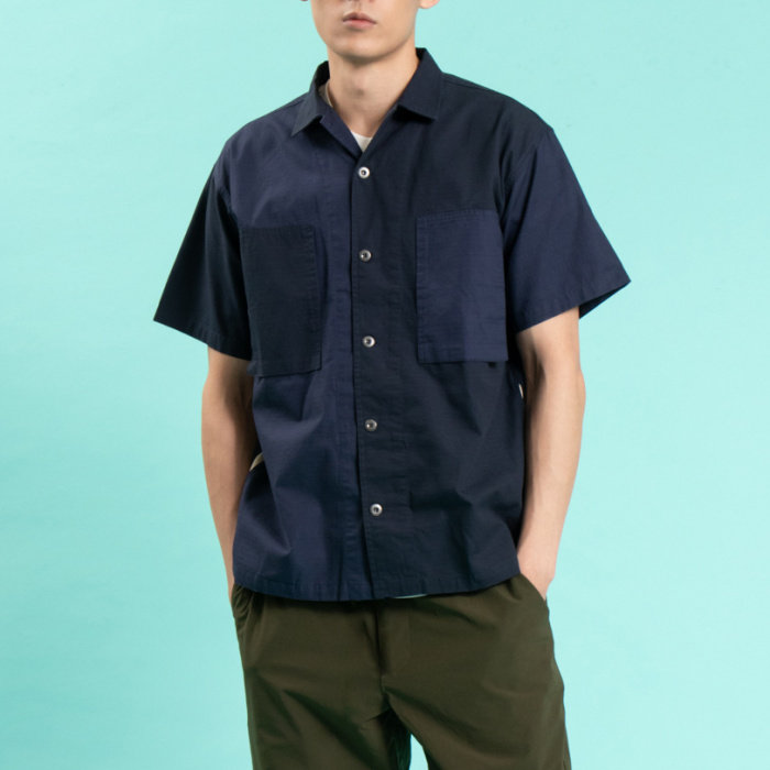 【adlib清仓店】ad-lib香港潮牌 男女 拼布工装口袋休闲短袖衬衫,男装,衬衫,淘宝优惠券,粉丝福利购,淘宝优惠卷