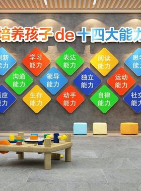 幼儿园墙面装饰环境创设材料布置托管班级文化教室标语主题走廊贴
