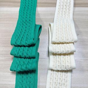 麻花针织带涤纶多色微弹边带侧边条加肥加 毛衣加宽侧边条4cm经典
