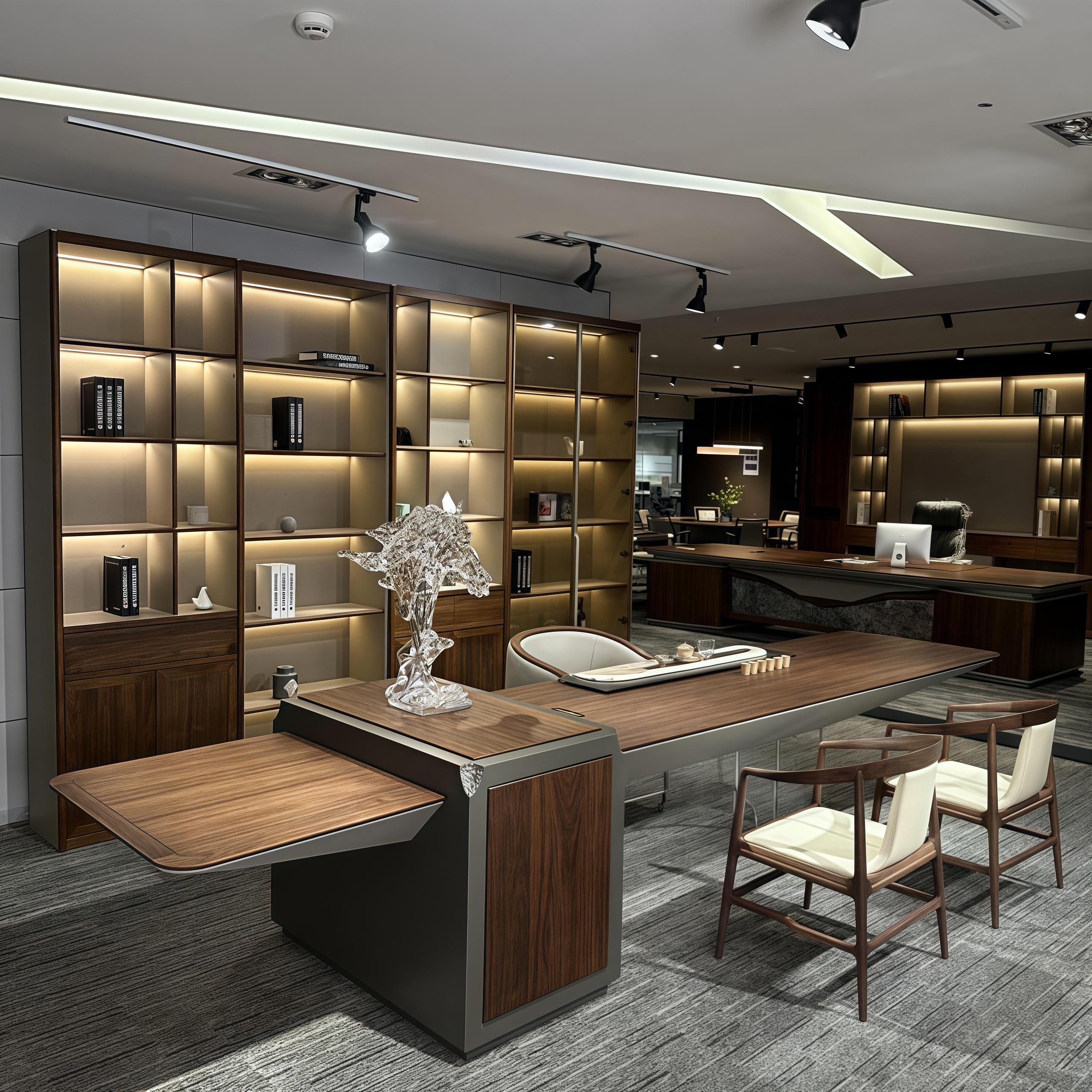 新中式实木茶桌2025新款高端现代简约轻奢办公室会客泡茶桌椅茶台