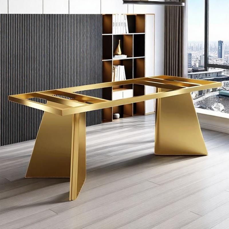 大理石桌腿支架碳素钢桌脚茶台底座岩板大板桌架子奢石餐桌脚定制