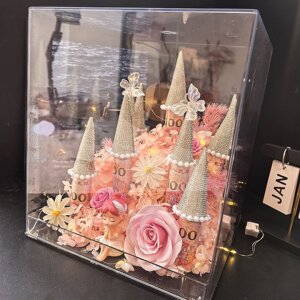有钱花diy城堡亚克盒手工材料包情人节送女友闺蜜结婚生日520礼物