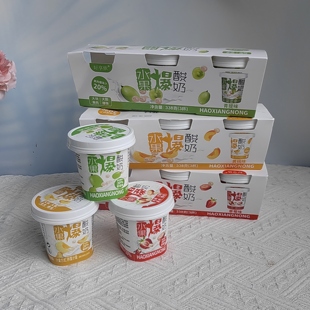 好享侬水果爆酸奶大颗爆珠草莓黄桃味巴氏杀菌热处理风味发酵乳