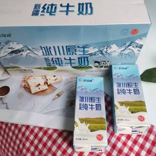 新疆金绿成冰川原生纯牛奶盒装200ml*12瓶