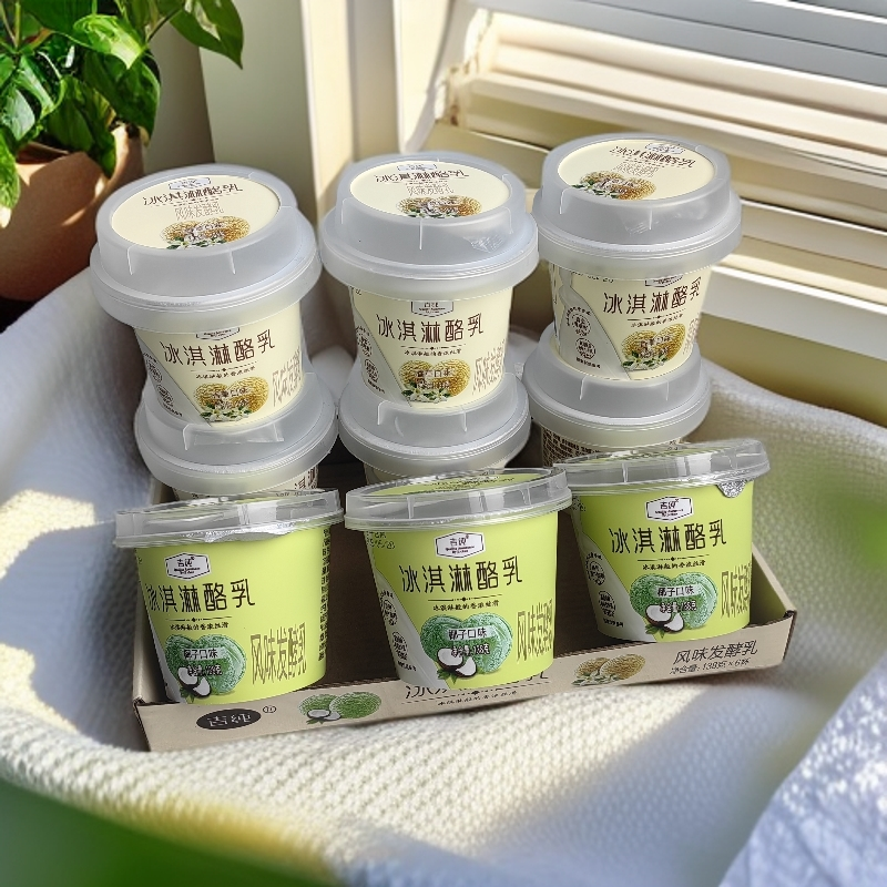 吉纯冰淇淋酪乳香草口味椰子口味酸酪乳风味发酵乳低温酸奶
