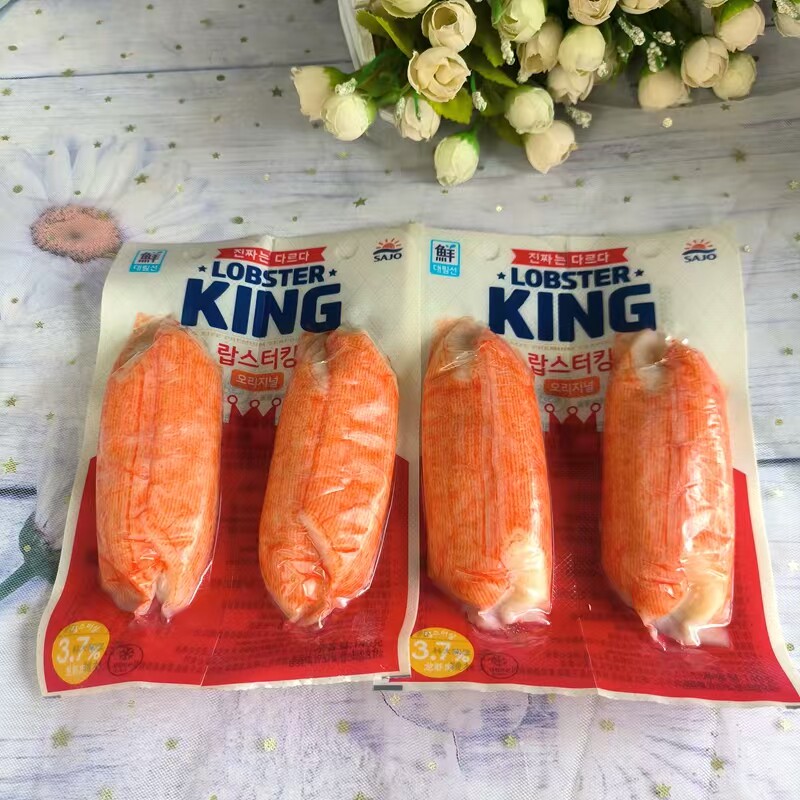 韩国进口思潮大林蟹棒90g140g袋装零食手撕蟹柳即食 每周四到