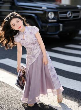 女童改良旗袍连衣裙2026新款儿童新中式国潮长裙夏季洋气公主裙潮