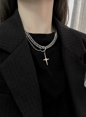 古巴链条项链男女ins嘻哈冷淡风