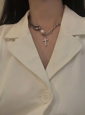 网红同款钛钢小众设计欧美锁骨链