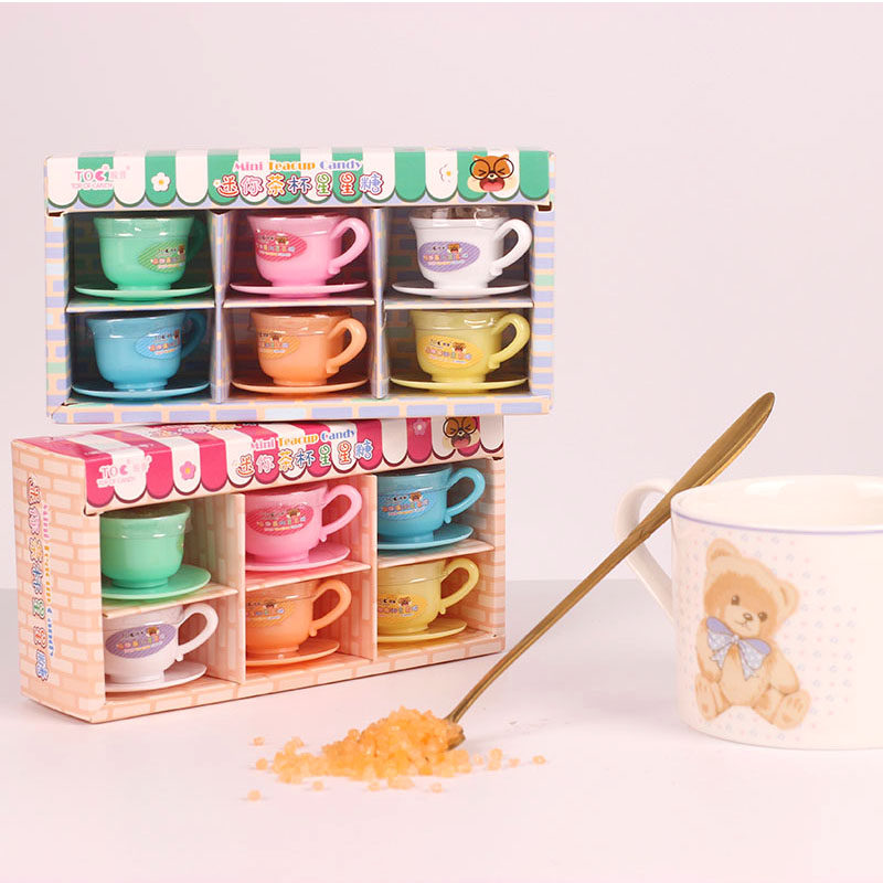 创意时尚新品迷你茶杯水果味星星糖网红休闲儿童小零食礼盒装糖果