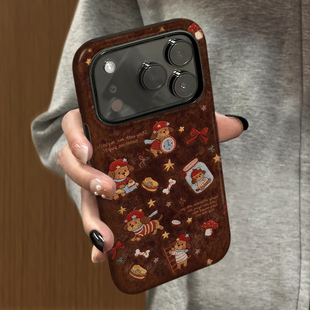 适用于苹果17promax手机壳iphone12 女air潮牌6仿毛星星狗 13套硅胶14max全包防摔xs小众韩系15plus网红新款