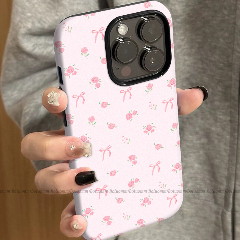 菲林适用于苹果17promax手机壳花蝴蝶结iphone12/13套硅胶14max全包防摔xs日韩ins15plus网红新款女air潮牌6