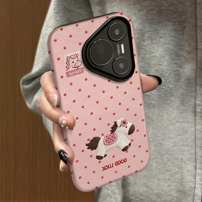 2026马年新年款适用华为Pura80pro手机壳huaweiPura80Ultra新款70高级红色p60套p40本命年50仿织小马