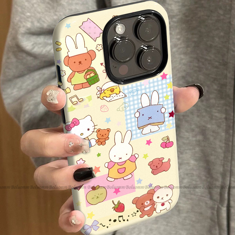 菲林适用于苹果17promax手机壳米菲凯蒂iphone12/13套硅胶14max全包防摔xs卡通日韩15plus网红新款女air潮牌6