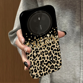 黑金豹纹适用华为mate80pro手机壳huaweimate70pro新款 50高级防摔mate40套磨砂简约mate60可爱韩系30菲林防摔