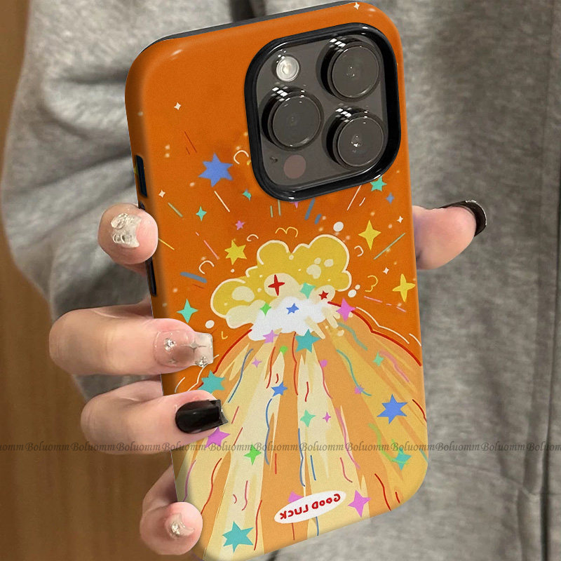 菲林适用于苹果17promax手机壳好运火山iphone12/13套硅胶14max全包防摔xs小众日韩15plus网红新款女air潮牌6