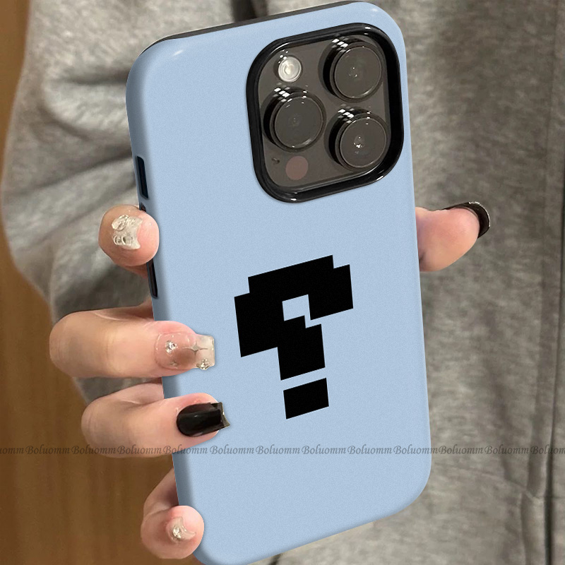 菲林适用于苹果17promax手机壳简约问号iphone12/13套硅胶14max全包防摔xs日韩1个性5plus网红新款女air潮牌6