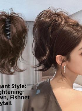 法国Lastkiss马尾假发Grabber 2025新的高头骨蓬松的美人鱼卷半系