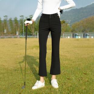 速干长裤 弹力球裤 透气款 子休闲修身 微喇百搭运动裤 春秋高尔夫女装