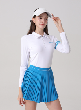 高尔夫服装女长袖翻领POLO衫
