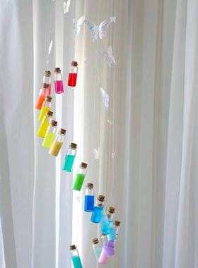 小红书同款蝴蝶彩虹风铃DIY