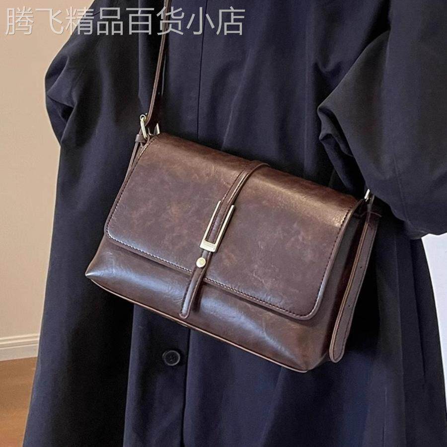 法国正品MK Jessie真皮女包2025新款复古单肩包通勤斜挎包小方包