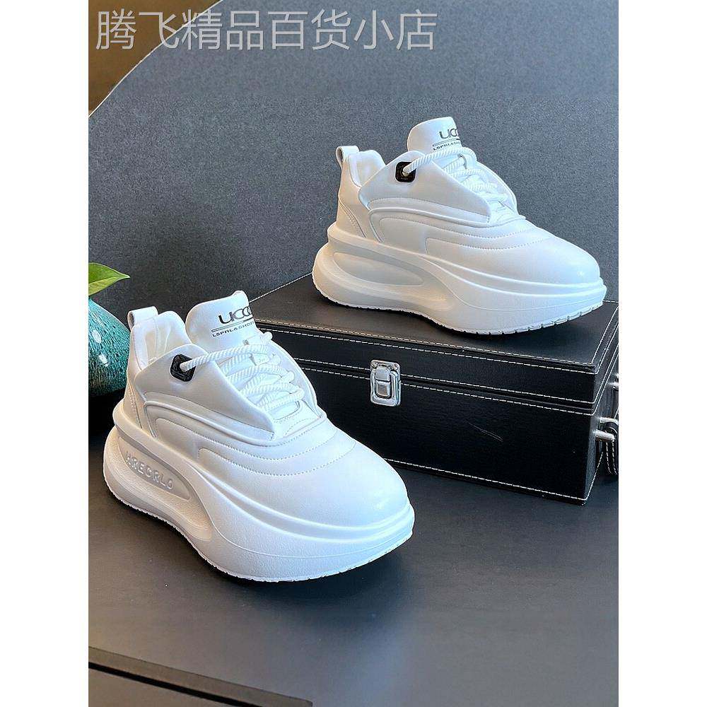穿出你的时尚和帅气~极简主义水行侠白色休闲鞋增高厚底老爸鞋