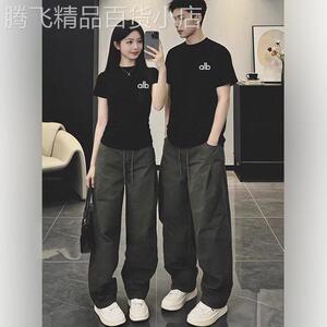 轻奢美式潮流时尚情侣短袖套装男2026夏季新款时尚休闲痞帅一整套